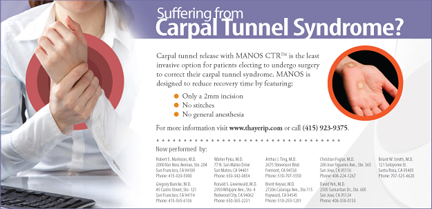 Chronicle print AD for MANOS CTR procedure