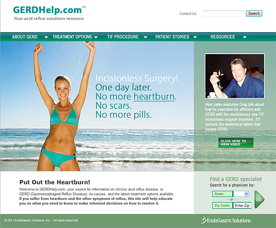 GERDHelp site for sufferers of GERD